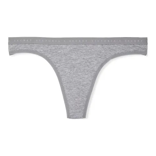 Victoria's Secret Эластичный хлопок Стринг Panty VS Med Htr GREY Нижнее белье Женские 1 шт Серый