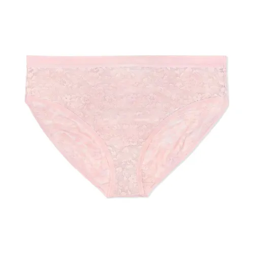 Victoria's Secret Розовый CURVY Couture Гладкий Кружево Высокий Крой Трусы Розовые Трусы Женские 1 Пачка Светло-Розовый