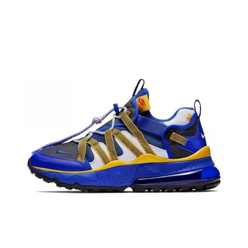 Nike Air Max 270 Устойчивый к истиранию Низкий Топ Повседневные Беговые кроссовки Мужские Синий Желтый