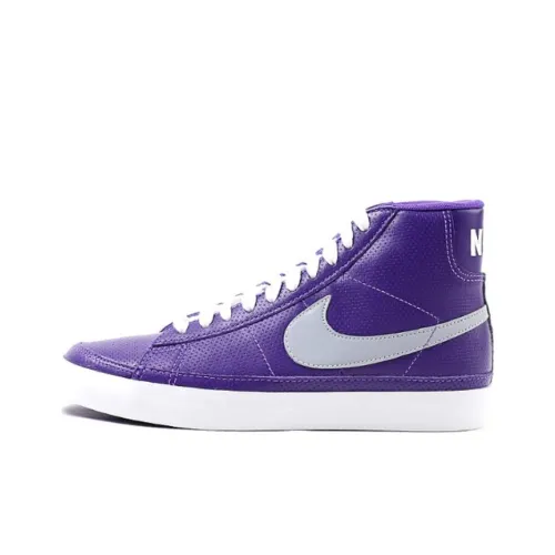 Nike Blazer Abrasion Resistant MID Топ Скейтборд Кроссовки Женские Фиолетовый Белый
