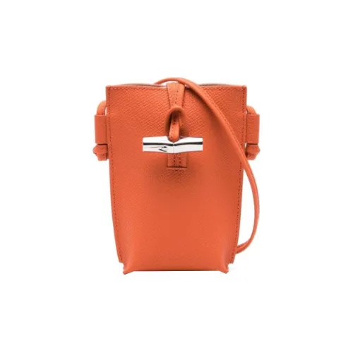 LONGCHAMP Roseau Коровья кожа Одно плечо Через плечо Чехол для телефона Женские Апельсин