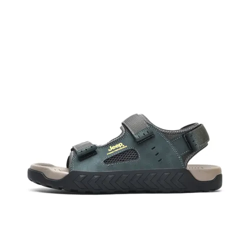 JEEP Пляжные сандалии, темно-зеленый, мужской