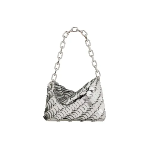 Paco Rabanne Телячья кожа Сумка Клатч Женское Серебро