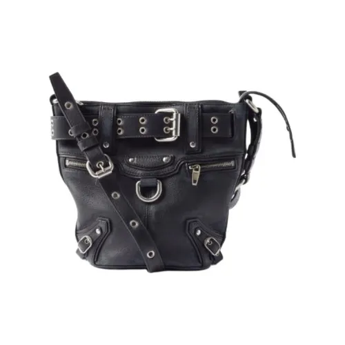 Balenciaga Сумка-ведро из коровьей кожи сумка через плечо маленькая женская черная