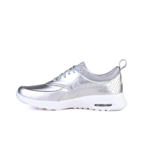 Nike Air Max THEA Устойчивый к истиранию Дышащий Низкий Топ Повседневная обувь Унисекс Серебряный