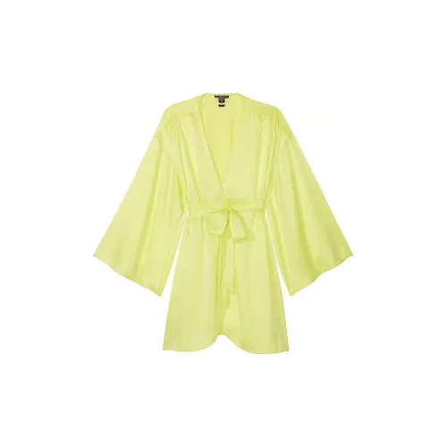 Victoria's Secret Розовый VICTORIA'SSECRET Невеста Украшенный Шелковый Короткий Халат г Сон Халат Женские Зеленый