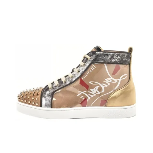 Christian Louboutin Скейтборд Кроссовки Высокие Коричневые Мужские