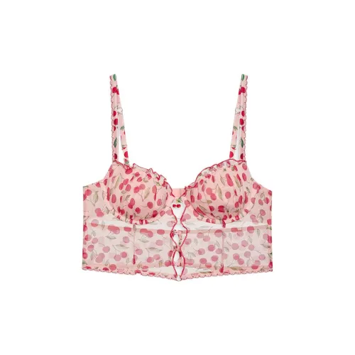 Victoria's Secret Розовый FOR LOVE LEMONS Perrie Бюстьер Вишнево-красный Бюстгальтер Женский Вишнево-красный