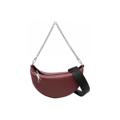 LONGCHAMP Smile Телячья кожа Портативная Сумка через плечо Сумка на плечо Женская Темно-красный
