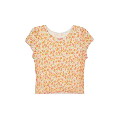 Victoria's Secret Розовый FOR Любовь LEMONS GISELLE SHORT SLEEVE TOP Розовый Pajama Топ Женские Розовый зеленый
