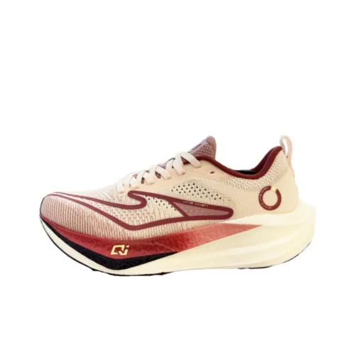 Erke Устойчивые к истиранию Дышащие Низкие Кроссовки для бега Женские Красно-розовые