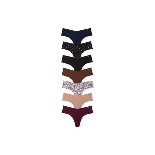 Victoria's Secret Новый! 5 пар No Show Стринг Трусики Нижнее белье Женские 7 шт Многоцветный