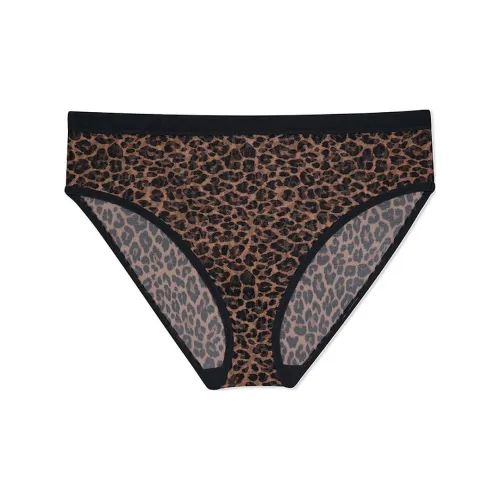 Victoria's Secret CURVY Couture Прозрачная Сетка Высокий Крой Трусики-Шорты Женские 1 Пачка Коричневый