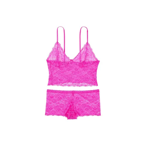 Victoria's Secret Розовый Комплект из кружевного топа и шорт Розовый комплект нижнего белья для женщин розовый