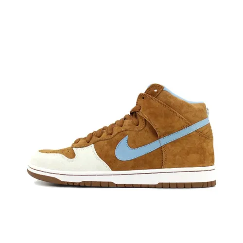 Nike Dunk SB Скейтборд Кроссовки Высокие Коричневые Синие Мужские