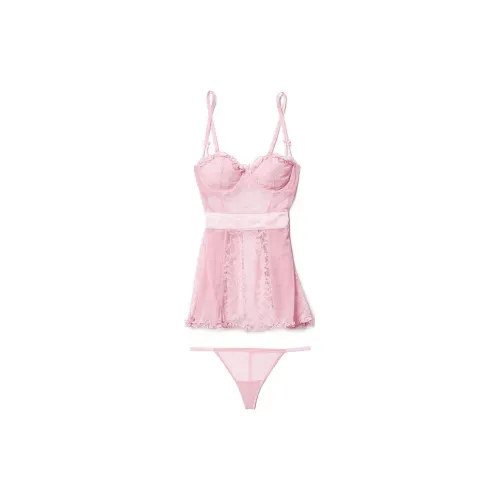Victoria's Secret ADORE ME Etty Babydoll + Panty Комплект Пижамный комплект Женский Розовый