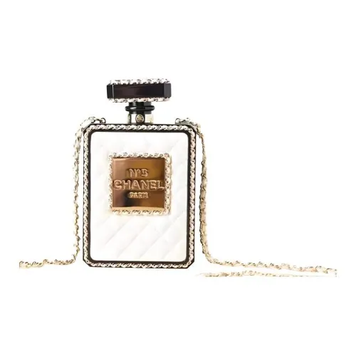 CHANEL Lambskin с Resin Evening Bag Сумка через плечо Женская Черная Белая