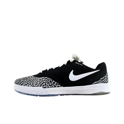 Nike Paul Rodriguez Аbrasion Resistant Легкий Support Низкий Топ Скейтборд Кроссовки Унисекс Черный Белый