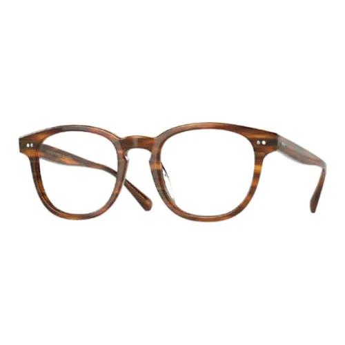 Oliver Peoples Оправа для очков с неровными краями Мужская Коричневая