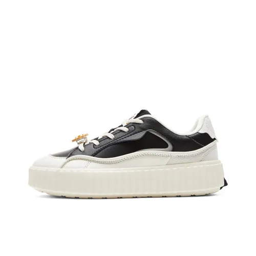 PEAK Амортизация Устойчивость к истиранию Дышащий Противоскользящий Низкий Топ Повседневная обувь Женская Черный Бежевый Белый