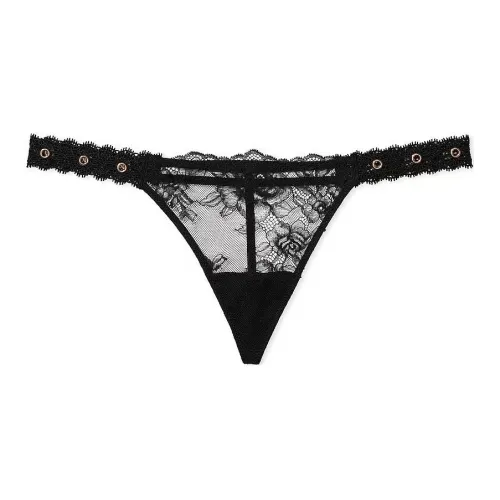 Victoria's Secret VERY Сексуальный Кружево Регулируемый V STRING Трусики Черный Стринг Женские 1 Пачка Черный