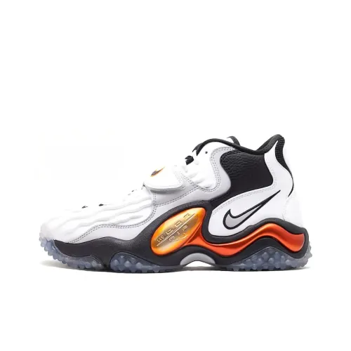 nike Turf Jet Air Zoom 97 Амортизация Износостойкий MID Топ Баскетбольные кроссовки Унисекс Черный Белый Желтый