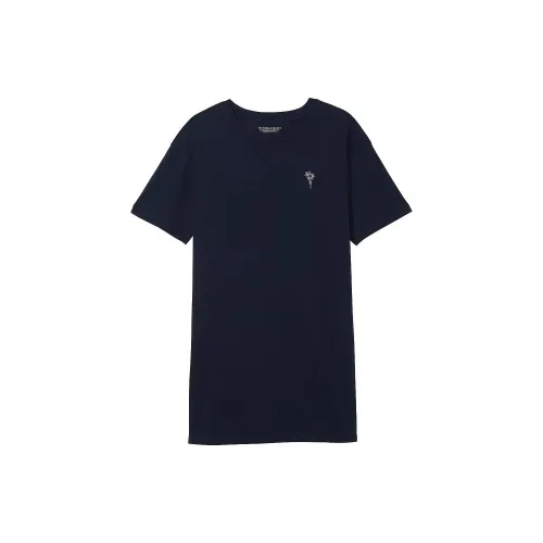 Victoria's Secret Хлопок Ночная сорочка Noir Темно-синий Ночная сорочка Женская Морской синий