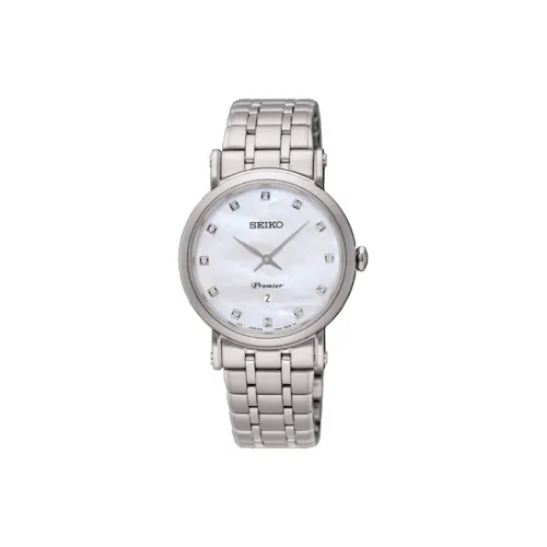 SEIKO Кварцевый механизм стальной ремешок часы 30,5 мм женские жемчужная раковина цвет циферблата