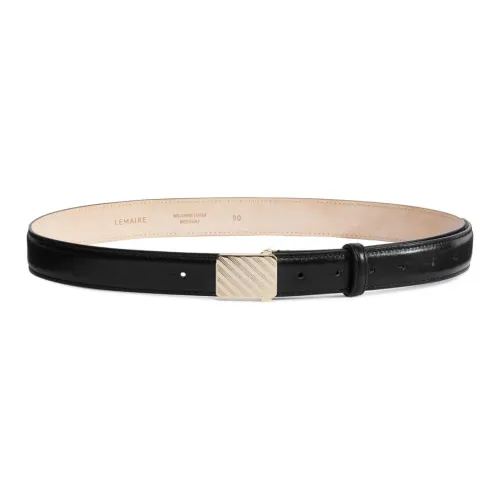 Lemaire Двойной Сided Design Smooth Clasp Leather Belts Men's Black Pink