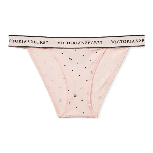 Victoria's Secret Розовый Хлопок Новый! Логотип Хлопок Кружево Обхват талии Танга Панталоны P Нижнее белье Женские 1 Пачка Розовый