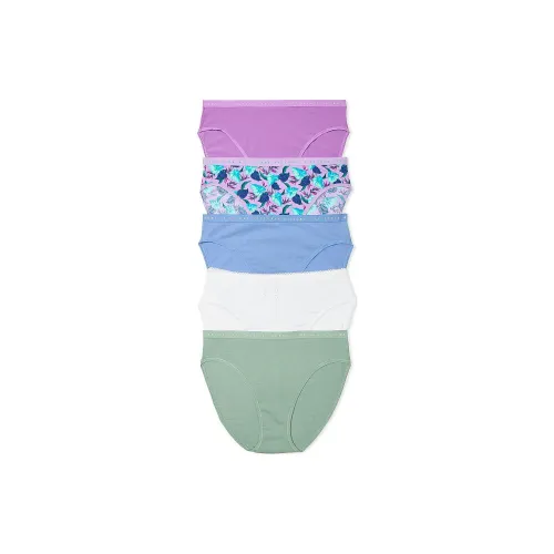 Victoria's Secret Розовый 5 пар Эластичный хлопок Высокая носка Трусы SM Нижнее белье Женские 5 пар Многоцветный