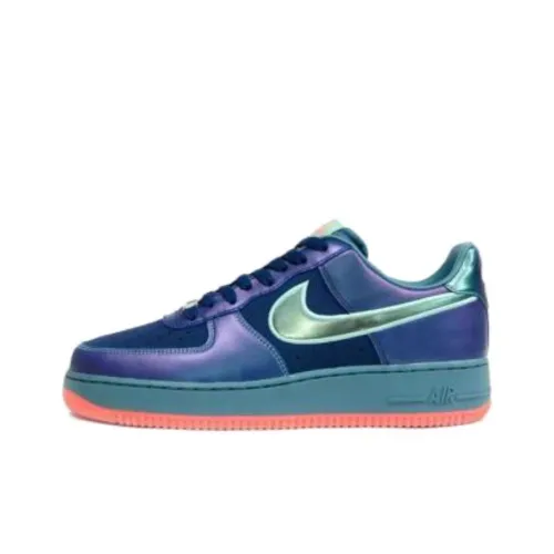 Nike Air FORCE 1 Амортизация Износостойкие Низкие Кроссовки для скейтбординга Мужские Синие Зеленые