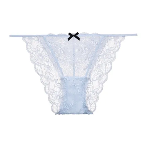 Victoria's Secret Розовые цветы Кружево Покрытие с Fine Лента Бикини AB Нижнее белье Женские 1 шт Росный Синий