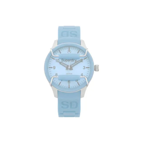 SUPERDRY Наручные часы Кварцевый механизм Смольный ремешок 39 мм Синий циферблат Женские часы