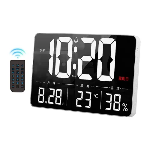 HENSE Электронный Механизм Пластик Стена Часы Унисекс Черный Циферблат HW600