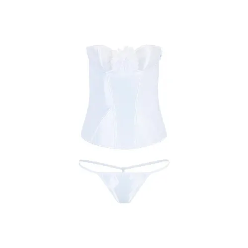 Victoria's Secret Розовый ADORE ME Laurin CORSET + Panty Набор Белый Набор нижнего белья Women's White