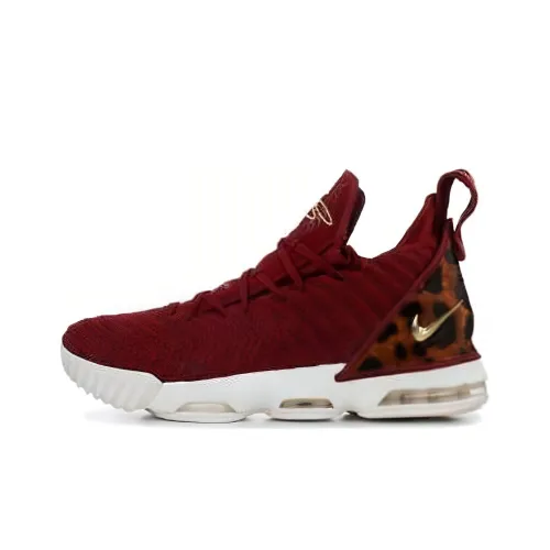 Nike Lebron 16 King Шокабойеры Slip-resistant MID Баскетбольные кроссовки Женские Красный Белый