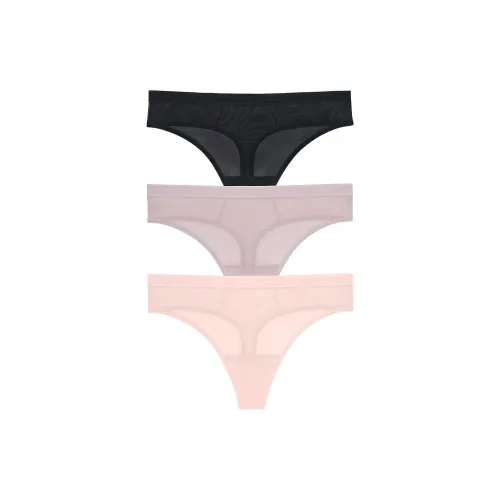 Victoria's Secret 3 шт Прозрачный Сетка Высокий Крой Стринговые Трусы BBB Нижнее белье Женские 3 шт Многоцветный