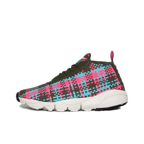 Nike Air Footscape Desert Амортизация MID Топ Повседневная обувь Мужская Черный Синий Красный