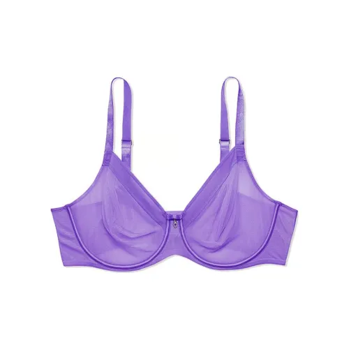 Victoria's Secret Прозрачный Сетка Без подкладки Бюстгальтер с косточками Женские Новый Фиолетовый Фиолетовый