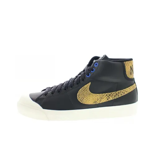 Stussy x Nike All Court MID High Скейтборд Кроссовки Мужские Черные