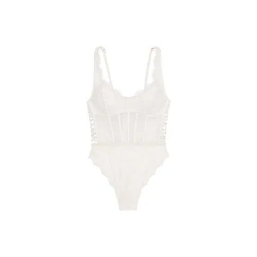 Victoria's Secret VERYSEXY Dream Angels Wicked Corset Teddy W Jumpsuit Women's Coconut White