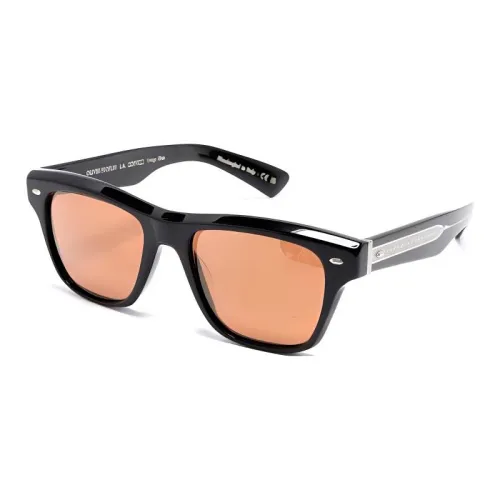 Oliver Peoples Квадратные Солнцезащитные Очки Мужские Черные