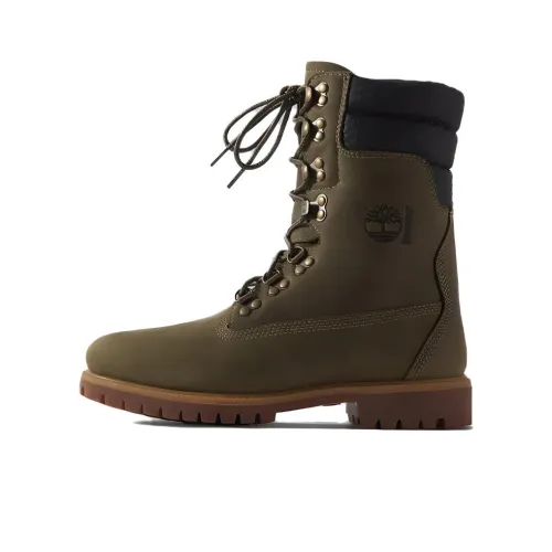 Timberland Женские высокие сапоги на молнии светло-зеленые