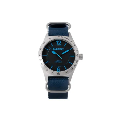 SUPERDRY Наручные часы Кварцевый механизм Ткань Ремешок 44 мм Черный Циферблат Мужские часы SYG112U 2