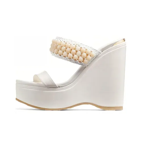 Jimmy Choo Amoure Резиновая подошва Слипоны Женские Белые