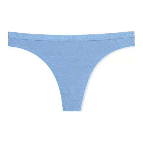 Victoria's Secret Розовый Эластичный Хлопковый Стринг-Трусы Синий Бонет Трусы Женские 1 Пачка Синий