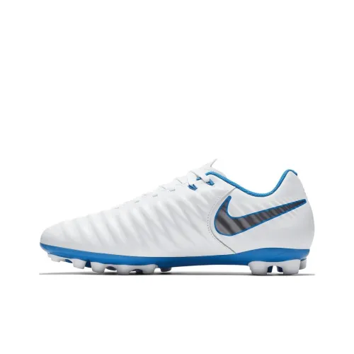 Nike Tiempo Legend 7 AG Искусственный газон Амортизация Футбольные бутсы Мужские Белый Синий