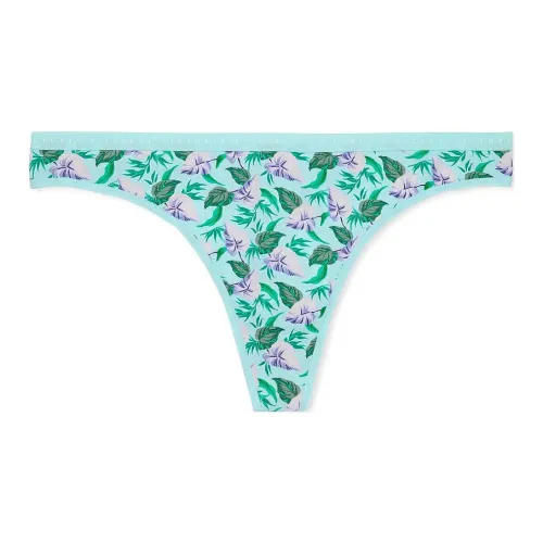 Victoria's Secret Розовый Эластичный Хлопковый Стринг-Трусы BJL Женское Нижнее Белье 1 Пачка Зеленый