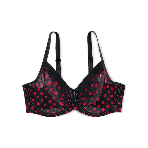 Victoria's Secret Прозрачный Сетка Без подкладки Бюстгальтер с косточками для танцев Женские Dots Точка